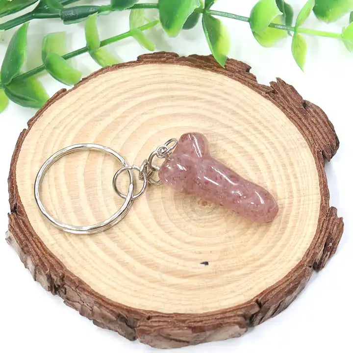 The Natural Crystal Penis Keychain The Natural Crystal Penis Keychain